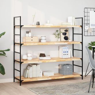 Berkfield Home Floating Shelves 3 pcs 160x40x4 cm Untreated Solid Wood Acacia in Brown | Size: 160 x 40 x 4 cm