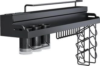 OEM Estanter&iacute;a De Cocina Mural Multiusos (40 Cm - Soporte Para Tazas, 2 Soportes Para Cuchillos) - No Requiere Taladrar - Estante Para Especias