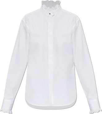 Burberry Helen Shirt - Dames - Overhemden - Wit - 4XS - Katoen - Overhemden