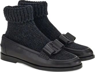 Ferragamo Vara Bow Leather Bootie