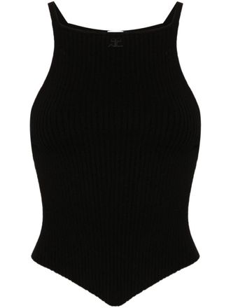 Courrèges Pointy Ribbed Knit Tank Top Clothing