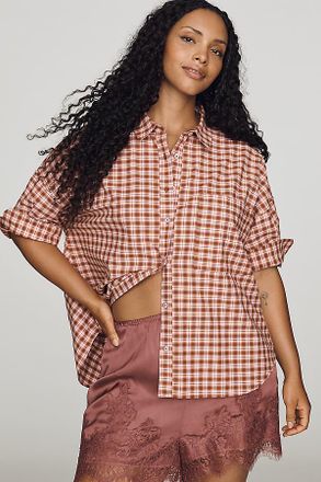 Maeve Mabel Boxy Oxford Shirt Top
