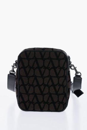 Valentino Borsello in Jacquard Monogram con Tracolla in Pelle Valentino