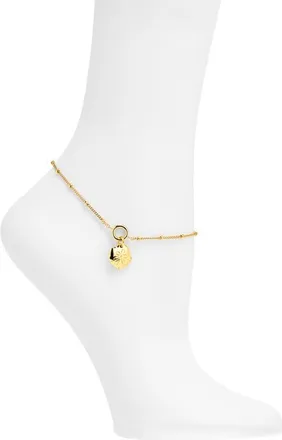 Madewell Sand Dollar Charm Anklet in Antique Gold at Nordstrom