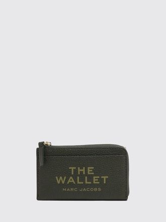 Marc Jacobs Portacarte The Wallet in pelle martellata con zip e logo impresso