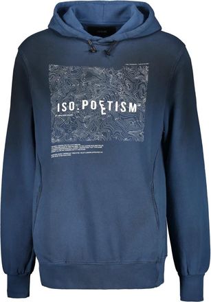 ISO.POETISM Katoenen hoodie - Heren - Hoodies - Blauw - S - Katoen - Hoodies & sweatvesten