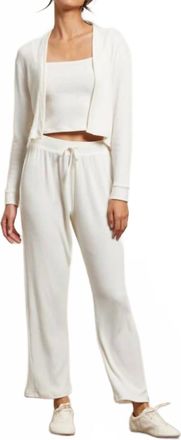 perfectwhitetee Remi Drawstring Pants In Sugar