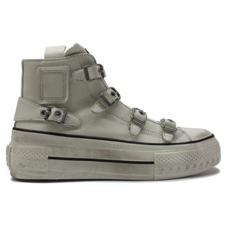 Ash Rainbow Nappa Leather Womens High Top Trainers - Tofu - Size:UK 6