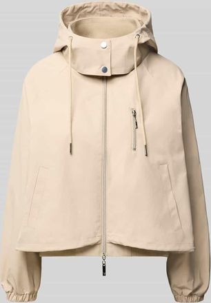 Monari Jacke mit Kapuze und Zweiwege-Rei&szlig;verschluss in Sand, Gr&ouml;&szlig;e 34