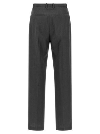 Jil Sander Tailored Wool-Mohair Trousers - Charcoal