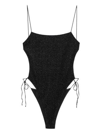 Os&eacute;ree tie closure swimsuit - Nero