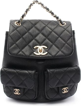 Chanel 2021 Metalasse rugzak met schakelketting - Zwart