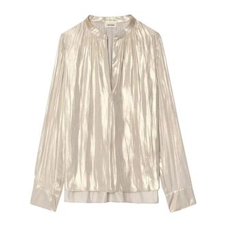 Zadig&Voltaire Camicia Tink IN Raso - - Blouses & Shirts - Donna - Giallo - M