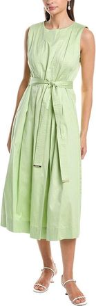 Anne Klein Paneled Bodice Jewel Neck Midi Dress