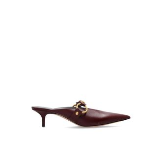 Balenciaga City Heeled Mules - Dames - Muiltjes - Rood - 37 EU - Leer - Schoenen