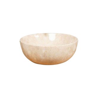 Wanda Collection Lavabo encimera redondo cuarto de ba&ntilde;o 40 cm crema