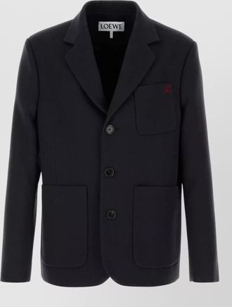 Loewe wool blazer notch lapel front pockets