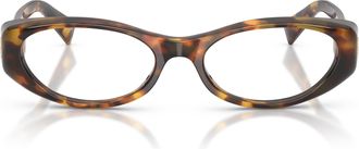 Miu Miu 0mu 03zv Tortoiseshell Oval Frame Eyeglasses