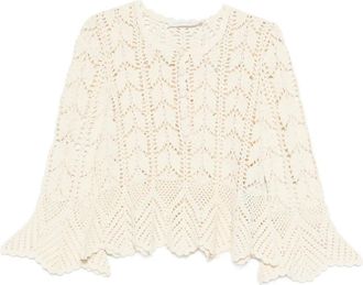 Zimmermann Awaken gehaakte top met kant - Beige