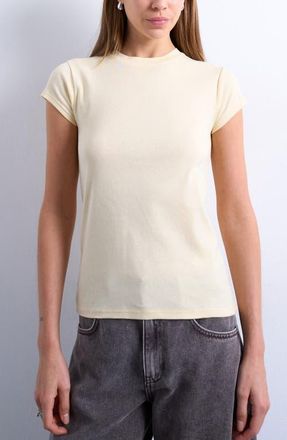 Topshop Everyday Cotton T-Shirt in Buttermilk at Nordstrom, Size X-Small