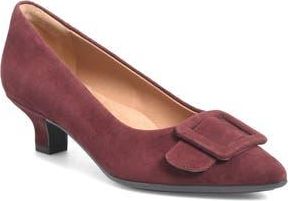 S&ouml;fft Sadie Pointed Toe Kitten Heel Pump in Damasco Red at Nordstrom Rack, Size 9.5