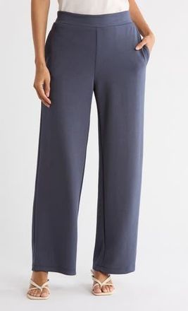 T Tahari Scuba Knit Wide Leg Pants in Dark Storm Grey at Nordstrom Rack, Size X-Small