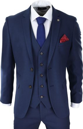 PAUL ANDREW Calvin Wedding Navy 3 Piece Suit