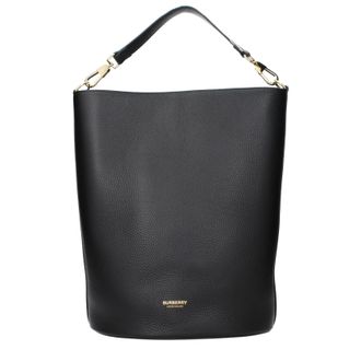 Burberry Damess Leren Hobo Handtas Zwart