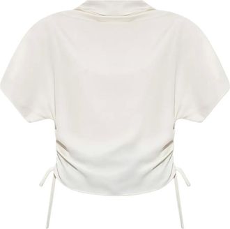 AllSaints Leslie drawstring t-shirt - White