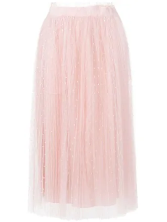 Red Valentino Tulen plooirok - Roze