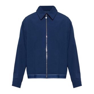 Casablanca Light Jackets, male, Blue, Size: XL Wool Sports Jacket