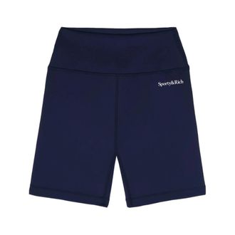 Sporty & Rich Training Shorts, female, Blue, Size: XS High-waisted Training Shorts