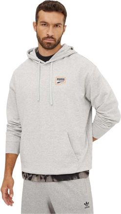 Puma Downtown Graphic Hoodie - Heren - Sportshirts - Grijs - XL - Katoen - Fitness