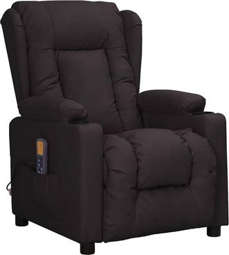 vidaXL Vidaxl - Sill&oacute;n De Masaje De Cuero Sint&eacute;tico Negro