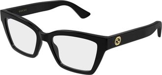 Gucci Glasses, unisex, Black, Size: 55 MM Cat Eye Frame