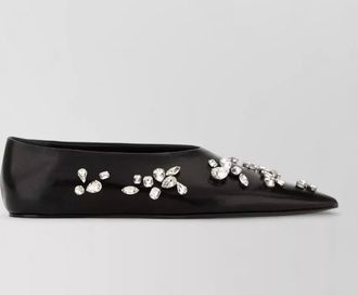 Jil Sander leather ballerina shoes