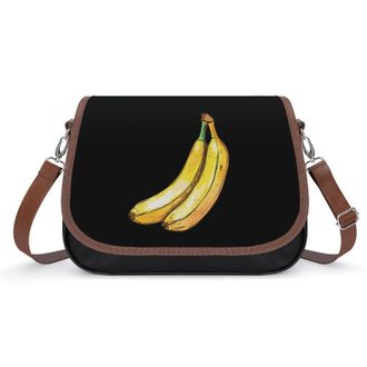 Generic Banana Crossbody Bags for Women Fashion Leather Shoulder Handbags With Adjustable Strap