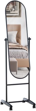 Clp Espejo De Pie Nane Oval Negro
