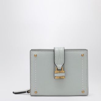 Chlo&eacute; Paddington square wallet in aqua blue leather