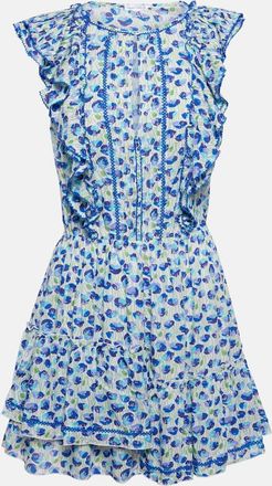 Poupette St Barth Bambi printed ruffled minidress