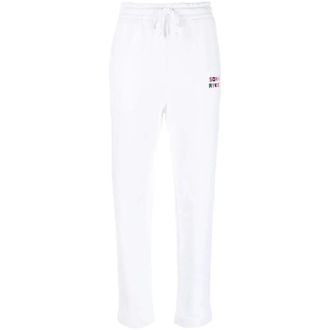 Sonia Rykiel Broeken, Dames, Wit, S, Logo Print Trainingsbroek