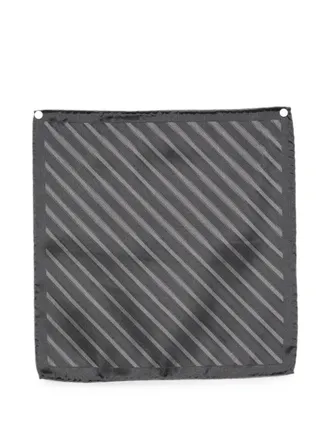 Brunello Cucinelli Pochette Strisce Blu Pocket Square