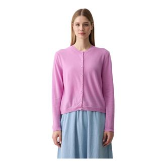 Benetton Knopenvest - Dames - Vesten - Paars - S - Wol - Truien & Vesten