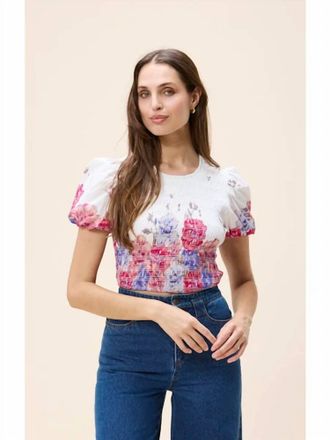 Cleobella Rya Short Sleeve Top In Floral