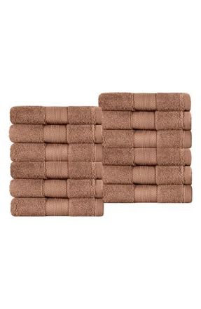 Superior Aria 12-Piece Turkish Cotton Washcloths in Taupe at Nordstrom Rack
