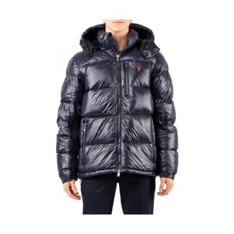 Ralph Lauren Winter Jackets, male, Blue, Size: XL Blouson
