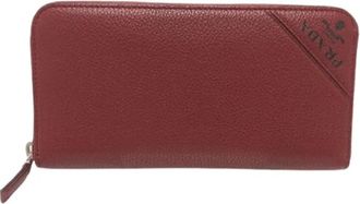 Prada Pre-owned Lange portemonnee (bi-fold) - Heren - Vintage Accessoires - Rood - ONE Size - Leer - Vintage