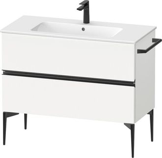 Duravit Sivida Mueble Bajo Lavabo, 2 Cajones, Tirador Negro - Duravit