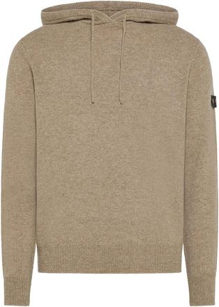 Peuterey Trui van yakwol met capuchon - Heren - Hoodies - Beige - L - Wol - Hoodies & sweatvesten