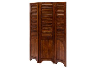 Massivmoebel24 Oxford 520 Paraventoo In Legno Di Acacia - Laccato / Nougat 141x3x175